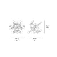 Qeeboo Fallen Chandelier M lampada da terra decorativa