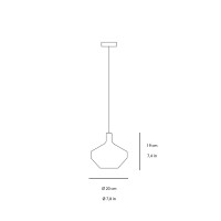 copy of Penta Lit Cylindrical Suspension Lamp in Mirrored Blown Glass