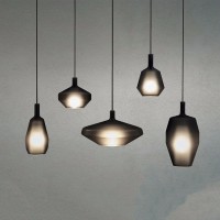 copy of Penta Lit Cylindrical Suspension Lamp in Mirrored Blown Glass