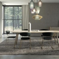 copy of Penta Lit Cylindrical Suspension Lamp in Mirrored Blown Glass