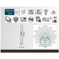 Marino Cristal led bulb 2G11 32W neutral light Marino Cristal led bulb 2G11 32W neutral light