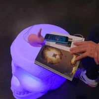 Qeeboo Mexico seduta e tavolino luminoso rgb ricaricabile Qeeboo Mexico seduta e tavolino luminoso rgb ricaricabile
