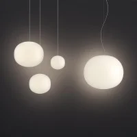 Lodes Volum spherical suspension lamp in glass