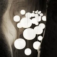 Lodes Volum spherical suspension lamp in glass