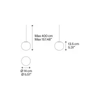 Lodes Volum spherical suspension lamp in glass