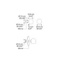 Lodes Volum Mirror spherical glass lamp Lodes Volum Mirror spherical glass lamp