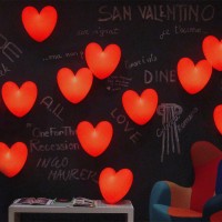 Slide Design Love cuore luminoso lampada da tavolo