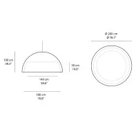 Slide Design Cupole 200 led suspension lamp for indoor