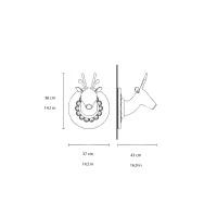 Karman Marnìn deer-shaped wall lamp