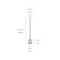 Karman Sherwood and Robin suspension lamp