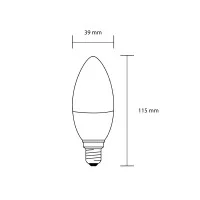Bot Lighting lampadina oliva opale E14 5w smart rgb