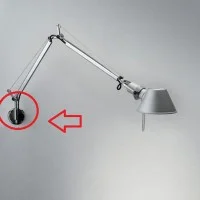 Artemide accessorio braccetto parete con foro per Tolomeo