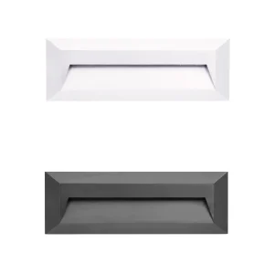Lampo Segnapasso Ultrapiatto Inclinato LED Tricolor 2,5W da Esterno