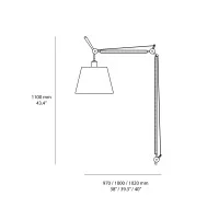 Artemide Tolomeo Mega Wall lamp e27 on-off