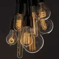 Lampadina vintage a60 60w goccia e27 filamento carbonio Lampadina vintage a60 60w goccia e27 filamento carbonio