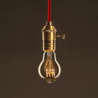 Lampadina vintage a60 60w goccia e27 filamento carbonio