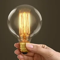 Vintage globe bulb g95 60w e27 carbon filament