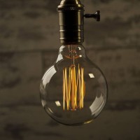 Vintage globe bulb g95 60w e27 carbon filament