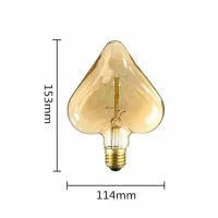 Lampadina Vintage Cuore 40W E27 Filamento Decorativo