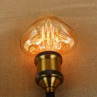 Lampadina Vintage Cuore 40W E27 Filamento Decorativo