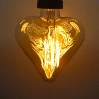 Lampadina Vintage Cuore 40W E27 Filamento Decorativo