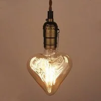 Lampadina Vintage Cuore 40W E27 Filamento Decorativo