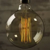 Lampadina vintage g125 40w globo e27 filamento carbonio Lampadina vintage g125 40w globo e27 filamento carbonio