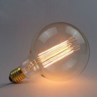Lampadina Vintage G125 40W GLOBO E27 filament carbon lamp