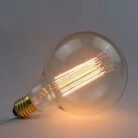 Lampadina vintage g125 40w globo e27 filamento carbonio Lampadina vintage g125 40w globo e27 filamento carbonio