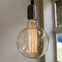 Lampadina Vintage G125 40W GLOBO E27 filament carbon lamp
