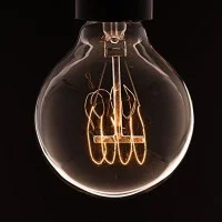 G125 vintage style globe light bulb 60w e27 carbon filament