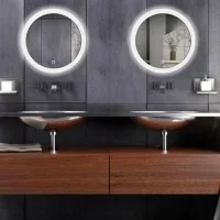 ACB Petra Specchio Circolare Con LED Perimetrale On/Off Touch