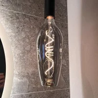 LED Curved Vintage Lamp BOTTLE BUMPED E27 5W Smoky Gray Dimmer