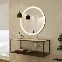 ACB Petra Specchio Circolare Con LED Perimetrale On/Off Touch