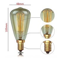 Lampadina ST46 vintage d46 40W Cono E14 filamento carbonio