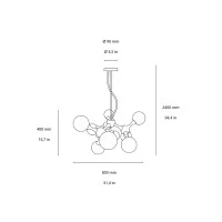 Ideal Lux Nodi SP9 suspension lamp