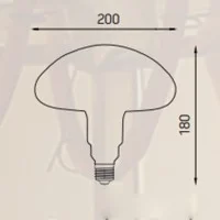 Lampadina LED Curved Vintage XL Fungo Ambrata E27 5W 2000K Lampadina LED Curved Vintage XL Fungo Ambrata E27 5W 2000K