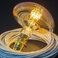 Lampadina LED Curved Vintage XL Fungo Ambrata E27 5W 2000K