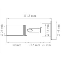 Lampo Faretto LED 3W 12V orientabile in alluminio