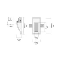 Isyluce rectangular GU10 plaster steplight
