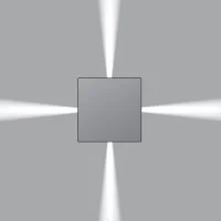 BEGA Square led wall light 4 emissions IP65 BEGA Square led wall light 4 emissions IP65