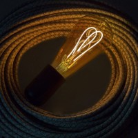 LED Curved Vintage Lamp ST64 E27 5W 2000K 250lm Amber Dimmer