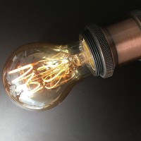 LED Curved Vintage Lamp A60 E27 3W 2000K 120lm Amber Dimmer