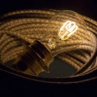 LED Curved Vintage Lamp A60 E27 3W 2200K 150lm Clear Dimmer LED Curved Vintage Lamp A60 E27 3W 2200K 150lm Clear Dimmer