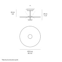Vibia Flat 5915 lampada led da soffitto bianca