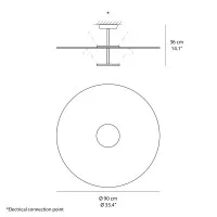Vibia Flat 5926 lampada led da soffitto bianca