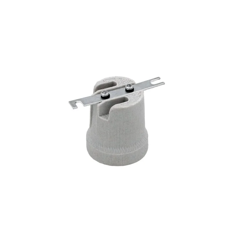 Ceramic E27 lamp holder with bracket Ceramic E27 lamp holder with bracket