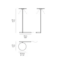 Vibia Flat 5957 lampada led da terra 24V