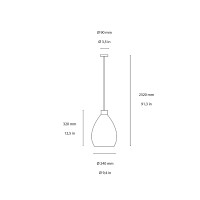 Ideal Lux Bergen suspension lamp