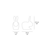 Qeeboo Rabbit XS fermaporta e reggilibro